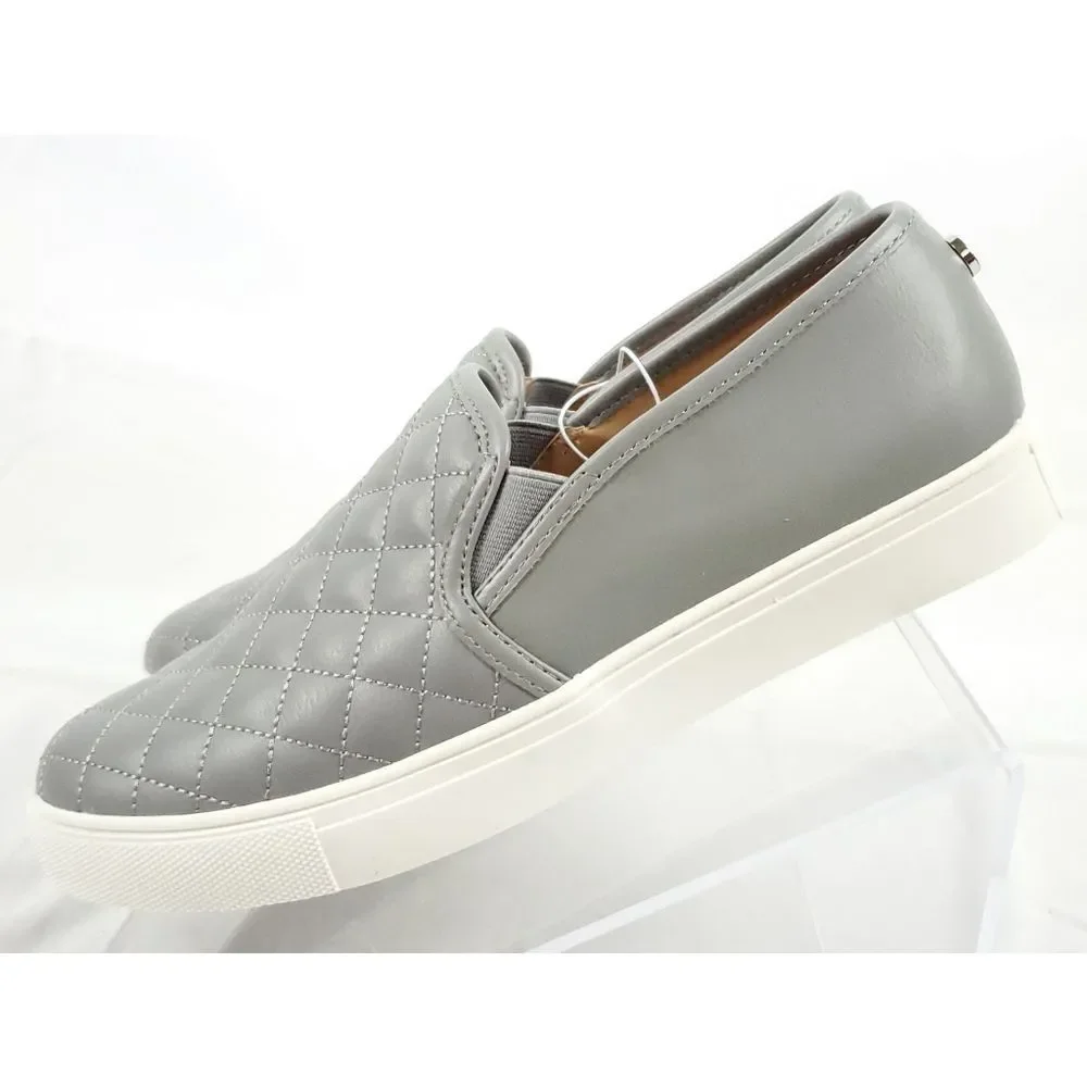 Steve Madden Lt Grey Slip On Sneakers - Picture 3 of 10